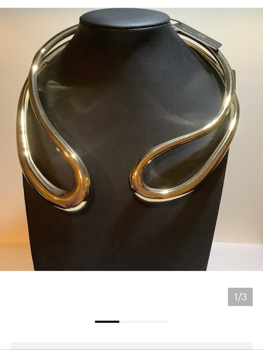 House Of Harlow 1960 Goldtone Hinge Choker Necklace New